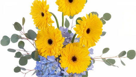 Yellow Blues Floral Arrangement