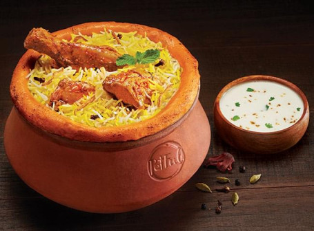 Claypot Hyderabadi Chicken Biryani.