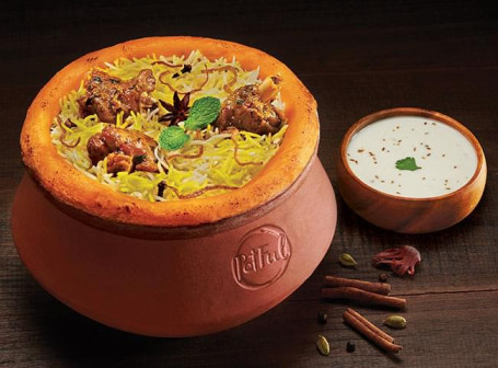 Claypot Hyderabadi Mutton Biryani.