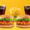 Combo For 2 2 Murg Makhani Burgers 1 Salted Fries 2 Coke