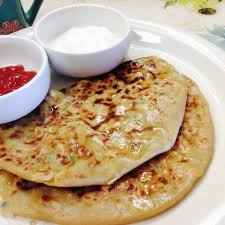 Garlic Aloo Paratha With Dahi