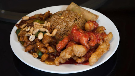 D6. Kung Pao Chicken Sweet And Sour Pork Combo Gōng Bǎo Jī Tián Suān Zhū Tào Cān