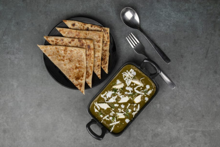 Palak Paneer 2 Tawa Paratha (Serves 1)