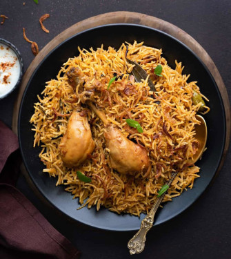 Chicken Leg Piece Biryani Half]