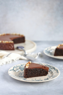 Old School Chocolate Cake Slice