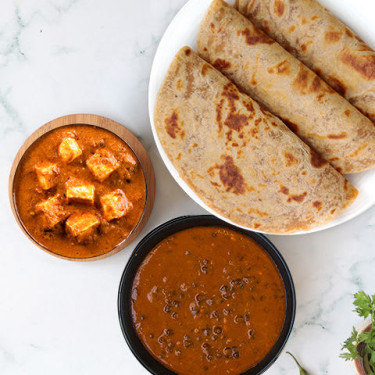 Dal Makhani, Boter Paneer, Paratha Thali [Eiwit Verpakt]