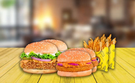 2 Big Crispy Chicken 2 Junior Fried Chicken 2 Dilli 6 Fries Large