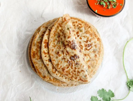 Aloo Paratha Gobi Paratha Curd