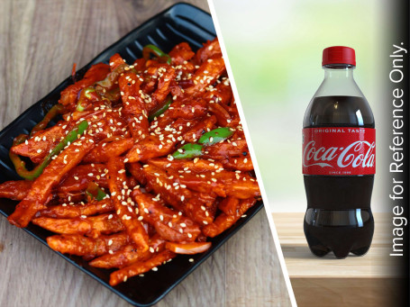 Honey Chilli Potato (500Ml) Coke 250 Ml