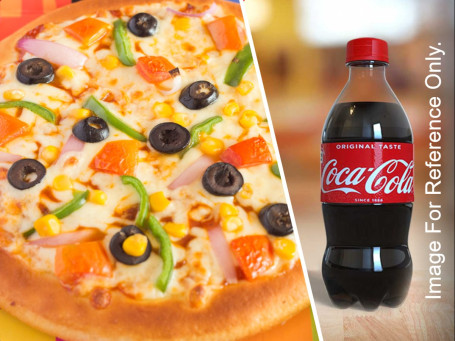 8 Regular Deluxe Veggie Pizza Coke 250 Ml Pet Bottle