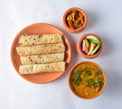 Dal Fry With 4 Tawa Roti