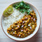 Chole Masala Half Plain Rice Half