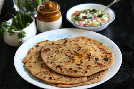 Desi Ghee Paneer Mushroom Pyaz Paratha