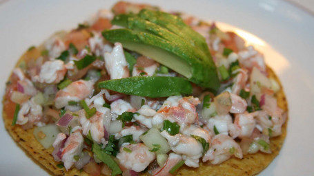 Tostada De Ceviche De Camarones