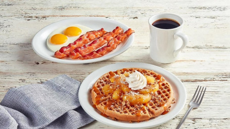 Apple Streusel Waffle Platter