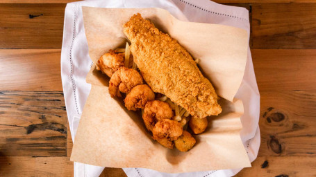 Fried Shrimp Pcs Catfish Fillet Basket