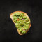 Guacamole Op Toast Één Plakje