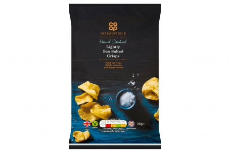 Co Op Irresistible Hand Cooked Lightly Sea Salted Crisps