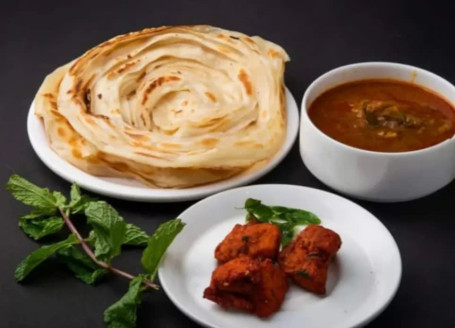 Parotta(3Pcs) Chicken Chukka Varuval Chicken Gravy