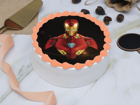 Comic Iron Man Photo Cake