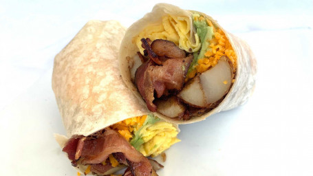 Bacon And Cheddar Breakfast Burrito