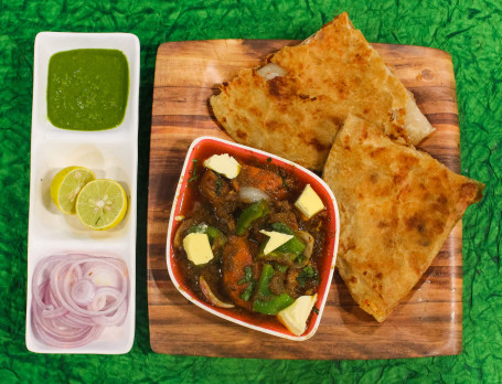 Chicken Do Pyaza (3Pc) Paratha (2Pc)