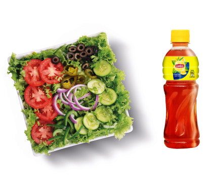 Rs 10 Lipton Ice Tea Pet Bottle 350 Ml With Non Veg Salad Combo