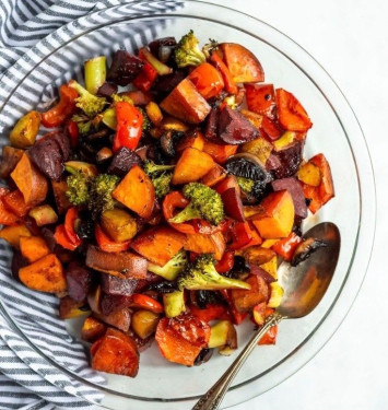 Herb Mashed Potato With Balsamic Roasted Vegetables Serves 1]