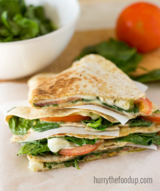 Spinach Tomato Quesadilla