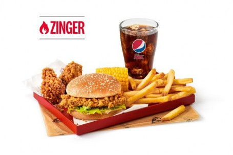 Zinger Box Maaltijd Met Hot Wings