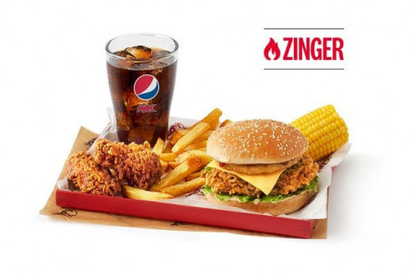 Zinger Toren Box Maaltijd Met Hot Wings