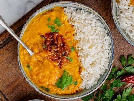 Jeera Rice And Dal Fry Bowl