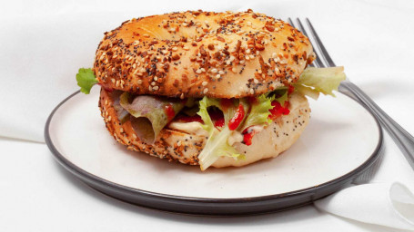 Hummus Bagel Sandwich