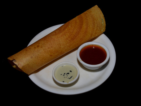 Sada Paper Dosa (Served With Chutney Sambhar)