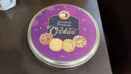 Assorted Premium Cookies Round Tin [300 Grams]