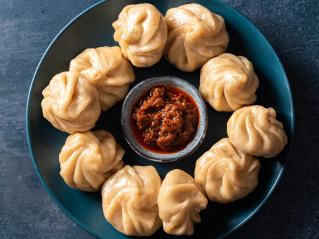 Cheese Corn Steamed Momos (10 Pcs)