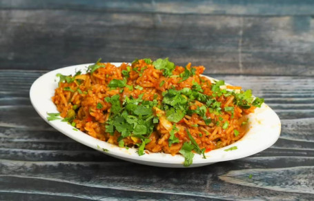 Oil Bhaji And Pulav Mixed