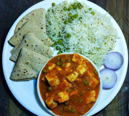 Matar Paneer Thali (Full)