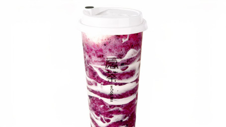 Cheese Foam Fresh Black Grape Tea Slush Zhī Shì Mǎn Huái Hēi Tí