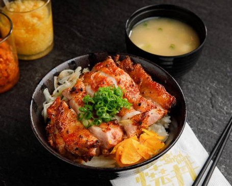 醬醪雞腿丼 Chicken Drumstick Don With Sour And Sweet Sauce