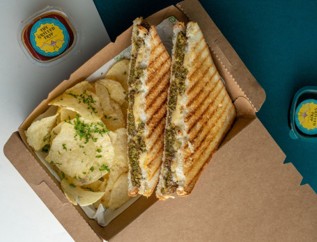 Grilled Cheese With Broccoli Fritters Sandwich