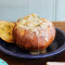 Boston Chowder Served In A Bread Bowl