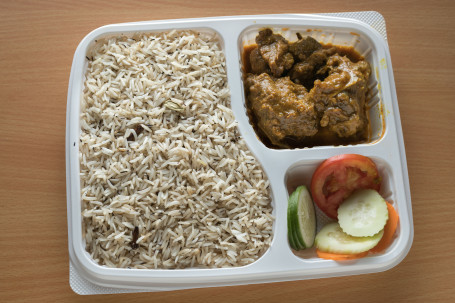 Jeera Rice With Mutton Curry