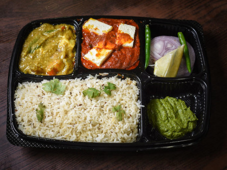 Jeera Rice+Paneer Butter Masala+Salad+Mix Veg