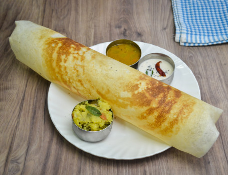 Butter Masala Dosa (Served With Chutney And Sambar)