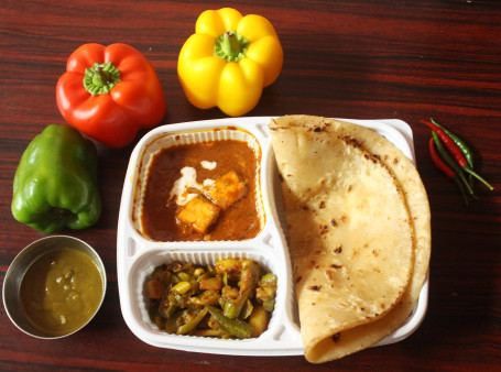 Paneer Paratha With Paneer Butter Masala