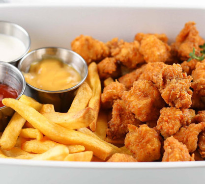 Crispy Chicken Popcorn French Fries