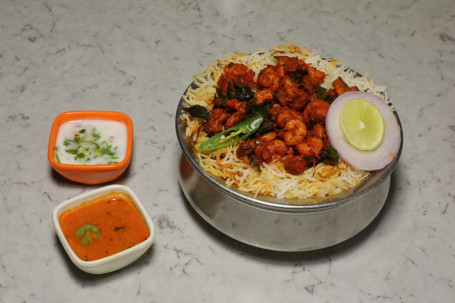 Prawn Biryani (Served With Raita