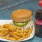 Veg Cheese Burger With French Fries Cold Drink(250Ml)