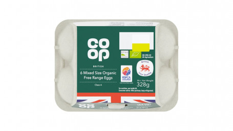 Co Op Mixed Size Organic Free Range Eggs